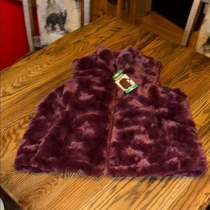 Nicole Miller Purple Textured Vest